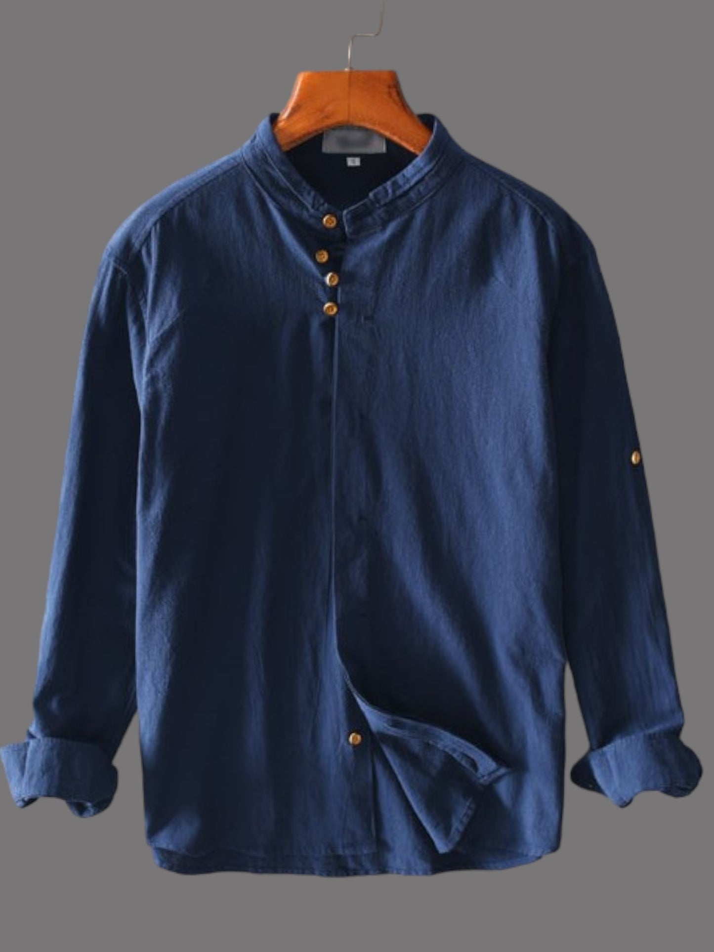 A Classic Comfort: Navy Blue Full Sleeve Shirt for Men