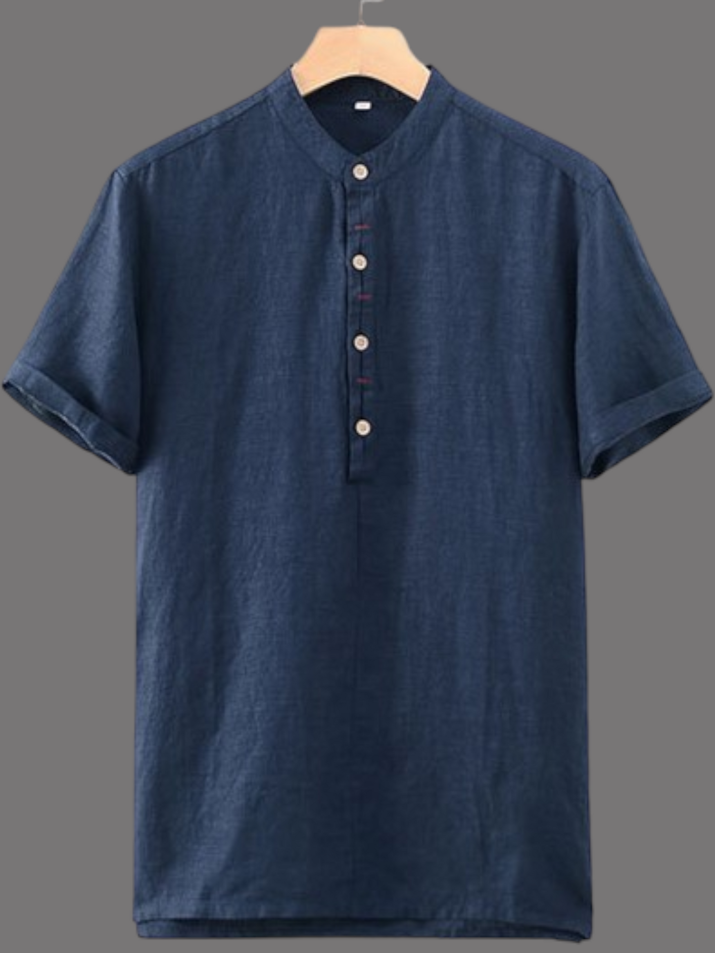 Men's Navy Blue Cotton Kurta Shirt