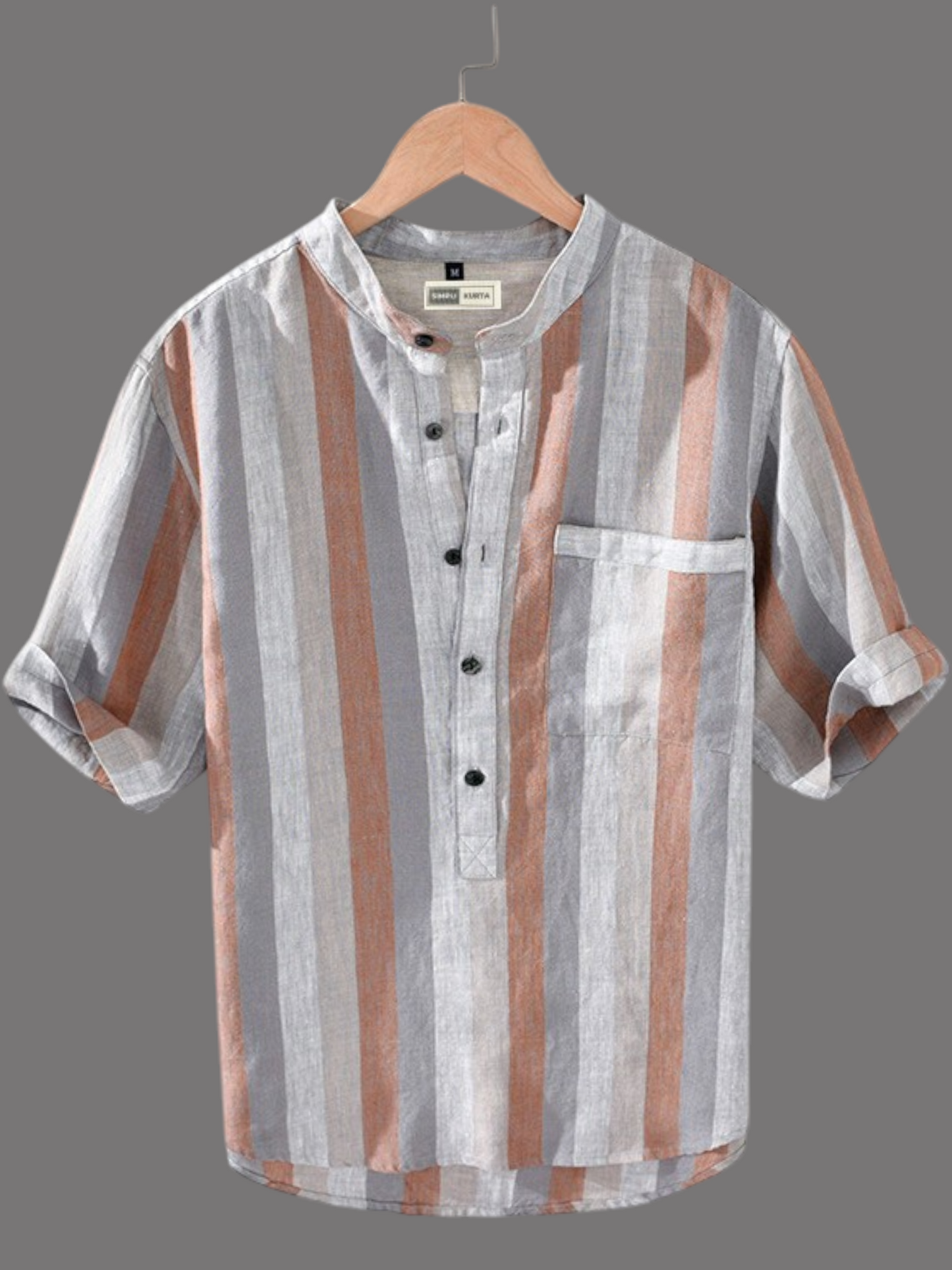 #Dapper and Comfortable: Striped Kurta Shirt