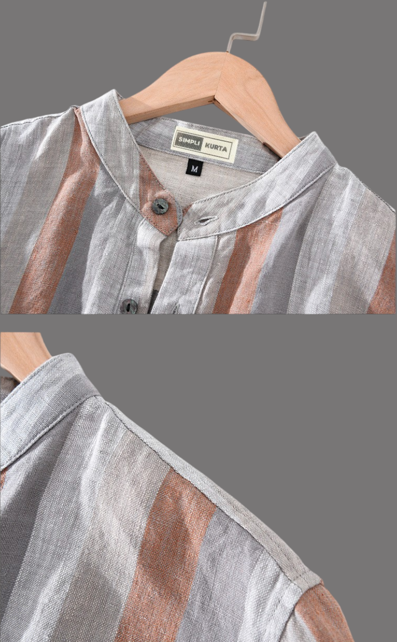 #Dapper and Comfortable: Striped Kurta Shirt