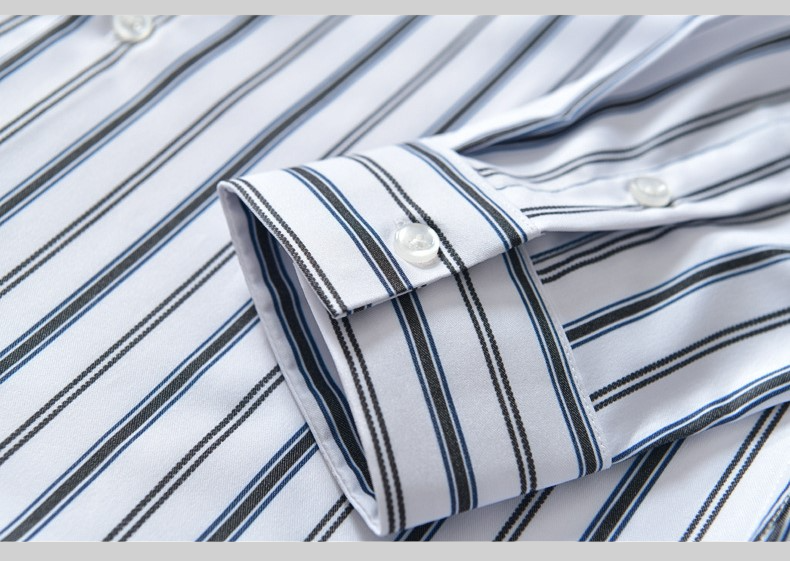 Men's Cotton White Stripe Full-Sleeve Shirt