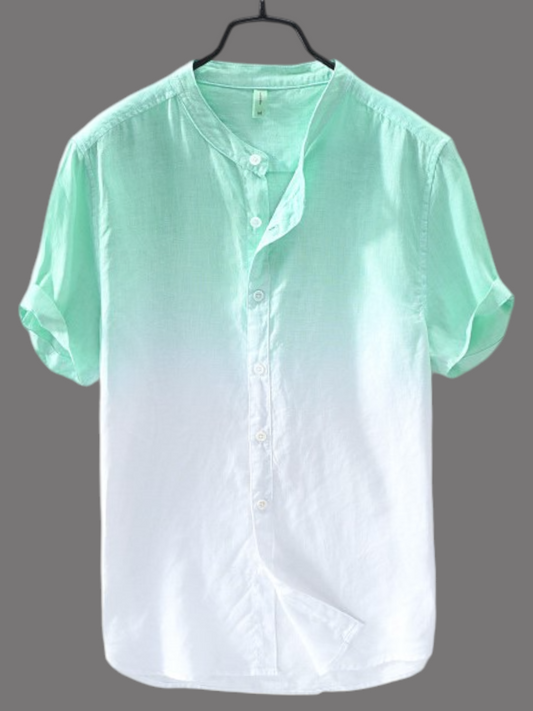 Stay Cool and Stylish in This Trendy Green Half-Sleeve Shirt