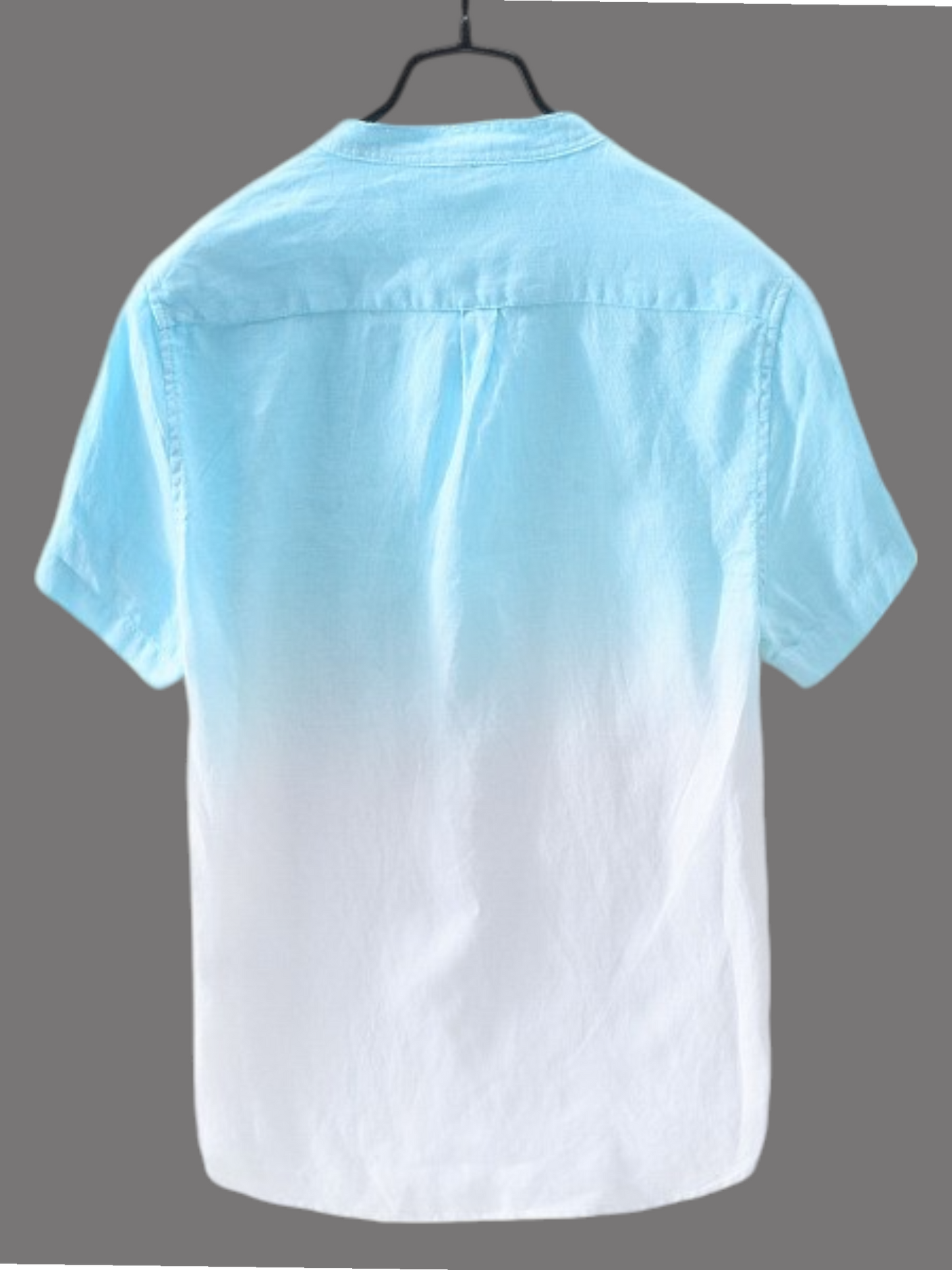 Cool and Calm: The Perfect Sky Blue-White Gradient Shirt for Any Occasion