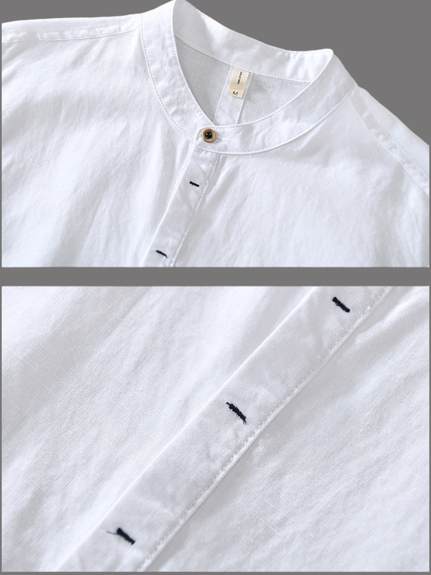 Men's simple casual plain White T-shirt style kurta shirt