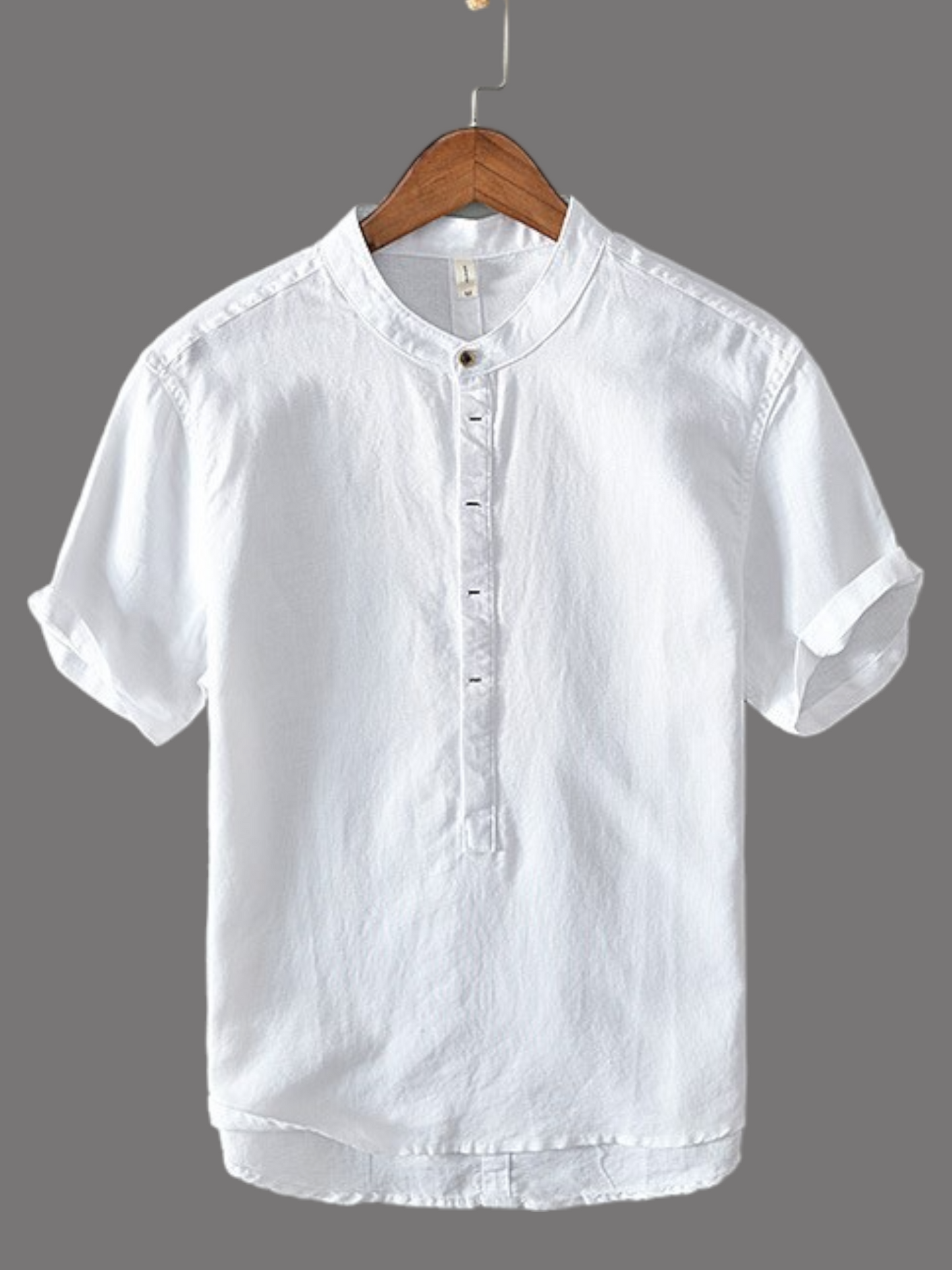 Men's simple casual plain White T-shirt style kurta shirt