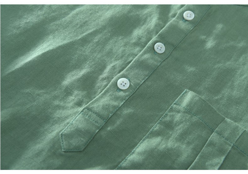 Stylish and Comfortable: Men's Green Cotton Kurta Shirt with Pocket