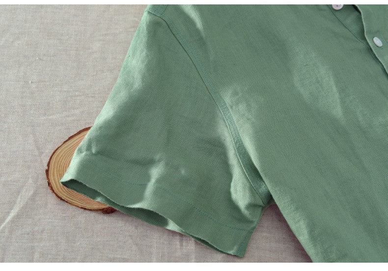 Stylish and Comfortable: Men's Green Cotton Kurta Shirt with Pocket