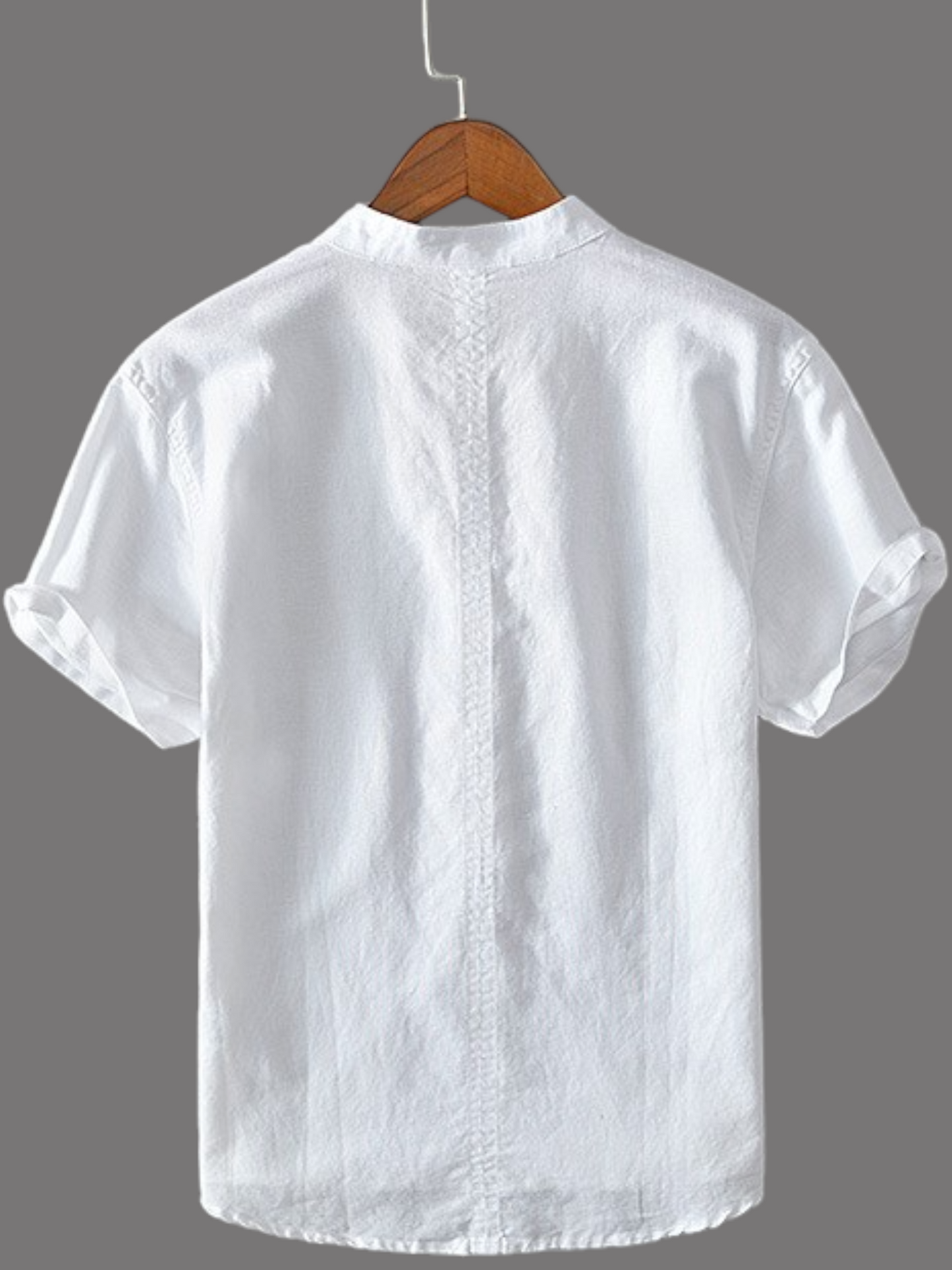 Men's simple casual plain White T-shirt style kurta shirt