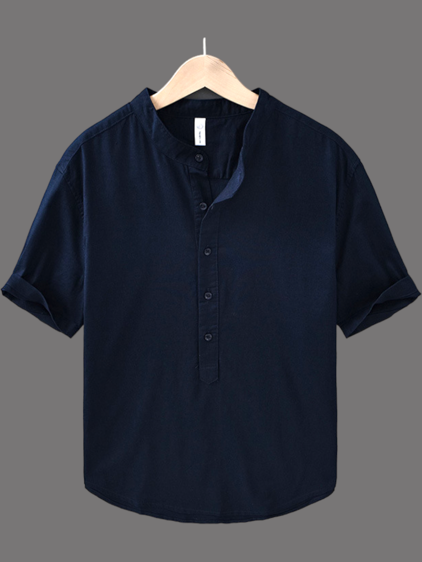 Classic Navy Blue Cotton Kurta Shirt for Men