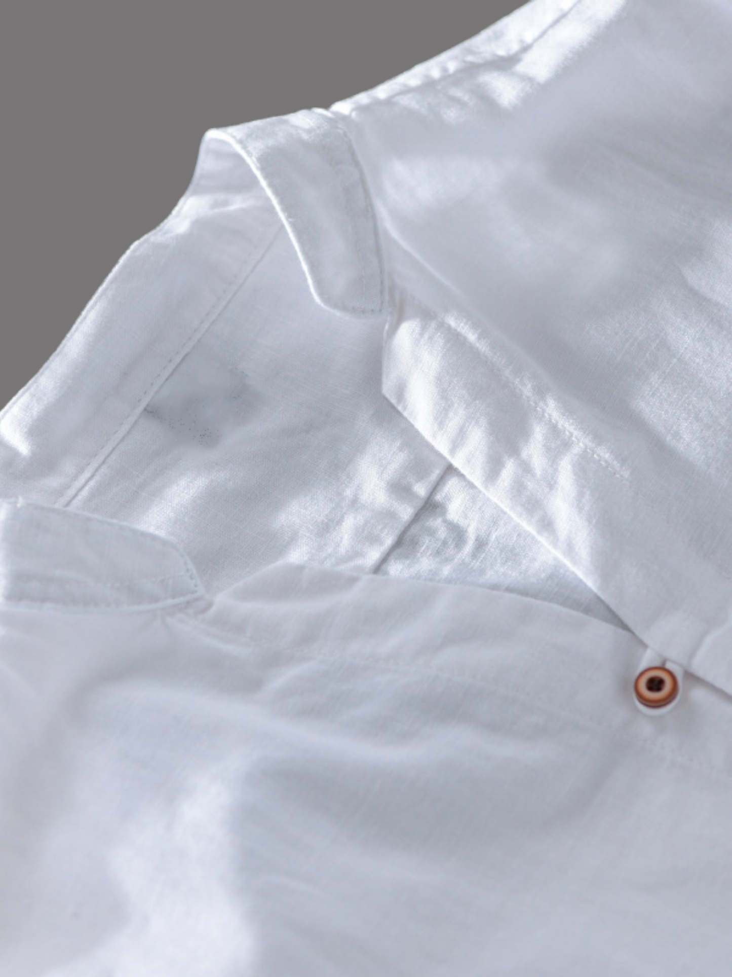 A Men Cotton Long Sleeve White Casual Shirt